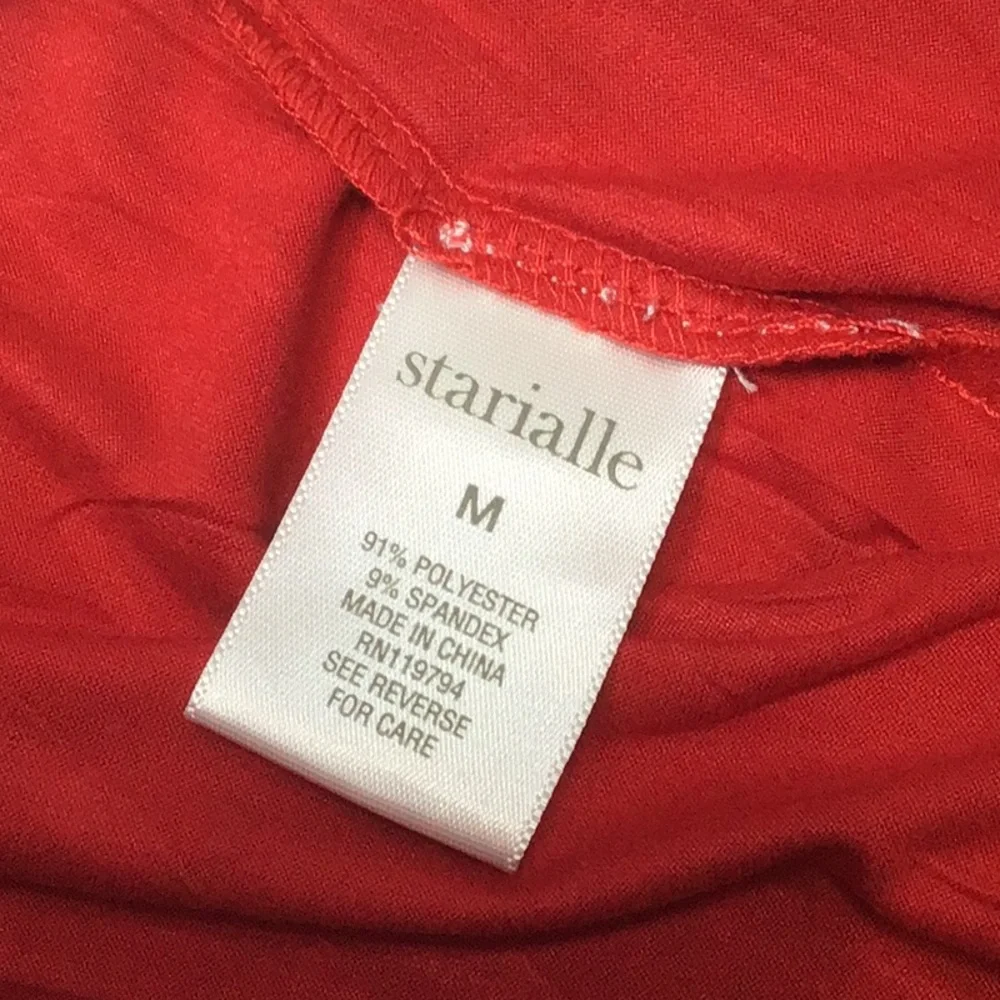 🪭 Starille Red Black Super Soft Long Sleeve Top & Pants Loungewear Set Sz.M/L - Picture 8 of 11